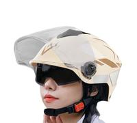 Cascos De Motocicleta | Casco Scooter Doble Visera,Seguridad Transpirable Anti-UV Accesorios Motociclismo Equipo