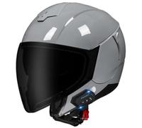 Cascos de Motocicleta Retro Estilo alemán Casco Jet Moto Hombre, Cascos de Moto con Bluetooth Cascos Moto Abierto Casco Ciclomotor Hombres Mujeres Casco Motocross Homologado ECE 10,M=56-58cm