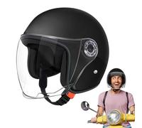 Cascos De Seguridad Ajustables,Cascos De Moto - Medios Cascos de Moto Ligeros | Cascos Retro con Lentes para Montar, Cascos de ciclomotor de Carreras para Hombres, Mujeres, niños, niñas y jóvenes