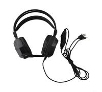 Cascos Gaming 50mm Sonido Envolvente Multiplataforma(Black) | Micrófono sensible cancelación , LED dinámica, comunicación clara equipo, moderno