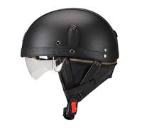 Cascos Half-Helmet Ligero Medio Casco para Motocicleta Cascos Abiertos De Moto Cascos Jet Retro Homologado DOTECE Cómodo Y Transpirable para Hombres Y Mujeres Adultos L,S:55-56CM