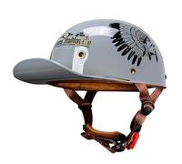 Cascos Half-Helmet Moto Cool Hombre Mujer, Certificado ECE Bowl Cascos, Anticolisión Abiertos Cascos Ventilación, Circunferencia Máxima La Cabeza 62cm H,L=(59-60CM)