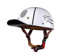 Cascos Half-Helmet Moto Cool Hombre Mujer, Certificado ECE Bowl Cascos, Anticolisión Abiertos Cascos Ventilación, Circunferencia Máxima La Cabeza 62cm G,L=(59-60CM)