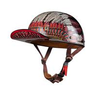 Cascos Half-Helmet Moto Cool Hombre Mujer, Certificado ECE Bowl Cascos, Anticolisión Abiertos Cascos Ventilación, Circunferencia Máxima La Cabeza 62cm D,L=(59-60CM)