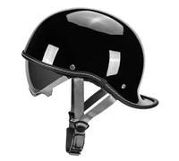 Cascos Half-Helmet Retro Casco Abiertos De Moto ECEDOT Homologado Medio Casco Motocicleta Jet Vintage Cascos Scooter Ciclomotor con Visera para Hombres Y Mujeres Adultos B,XXL:63-64CM