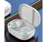 Cascos Inalámbricos ABS Ligeros con Reducción Cascos Inalámbricos(White) | Gancho ajustable, ajuste seguro, pantalla LED para batería, reducción , ideal running