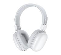 Cascos Inalambricos Bluetooth Niño, Auriculares Inalambricos Diadema Plegable, Límite de Volumen de 85/94dB, Micrófono Integrado, 50 Horas de Reproducción, Headphones Niño para Escuela, Viaje (Blanco)