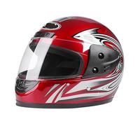 Cascos Integrales, Cascos Ligeros Motocicleta, Motocicleta Cascos Todoterreno con Pañuelo De Cuello Extraíble para Invierno, Casco De Calle para Adultos,Red-52_63