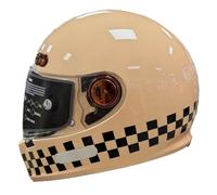 Cascos Integrales De Motocicleta Homologado ECEDOT Casco Integral Moto Retro con Visera Cascos De Motocross Forro Extraíble para Facilitar La Limpieza para Hombres Y Mujeres