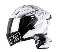 Cascos Modulares De Moto Casco Abatible DOTECE Homologado Modular Casco Moto Integral con Visera Solar Doble Casco Integrales Casco Cola Grande para Hombres Mujeres 6,XXL:63-64CM