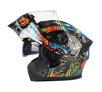 Cascos Modulares De Moto Casco Motocicleta Modular con Doble Visera Cascos Abatible Integrales DOTECE Homologado Casco Modular Integrado para Adultos Mujeres Y Hombres N,L:59-60CM