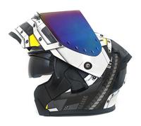 Cascos Modulares De Motocicleta Casco Moto Modular con Doble Visera Cascos Abatible Integrales Homologado ECEDOT Casco Motocross Modular para Hombres Y Mujeres Adultos Z-9,S:55-56CM