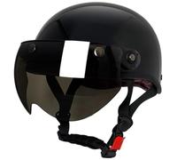 Cascos Moto Abierto Casco Jet Moto Hombre Casco de Motocicleta Retro Estilo alemán Cascos Moto Jet Abierto Homologado ECE Cascos de Patinete Hombre Mujere, para ciclomotor Scooter 1,2XL=63-64cm