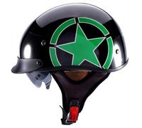 Cascos Moto Hombre Casco Moto Vintage Cascos Half Helmet Dot/ECE Helmet Ciclomotor Casco para Mujer Hombre Adultos, Capacete Moto Casco Abierto para Bike Cruiser Moped Scooter G,S