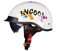Cascos Moto Hombre Casco Moto Vintage Cascos Half Helmet Dot/ECE Helmet Ciclomotor Casco para Mujer Hombre Adultos, Capacete Moto Casco Abierto para Bike Cruiser Moped Scooter B,S