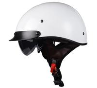Cascos Moto Hombre Casco Moto Vintage Cascos Half Helmet Dot/ECE Helmet Ciclomotor Casco para Mujer Hombre Adultos, Capacete Moto Casco Abierto para Bike Cruiser Moped Scooter F,L