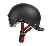 Cascos Moto Hombre Casco Patinete Electrico, Casco Moto Jet Vintage Certificado ECE Interior Lavable, Casco Ciclomotor Casco Semiabierto con Anticolisión 12,M(55-56cm)
