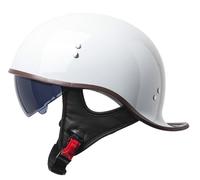 Cascos Moto Hombre Casco Patinete Electrico, Casco Moto Jet Vintage Certificado ECE Interior Lavable, Casco Ciclomotor Casco Semiabierto con Anticolisión 3,2XL(61-63cm)