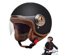 Cascos para Adultos - Casco Abierto Medio para Ciclistas | Equipo de Protección para Motocicleta en Snowboard Esquí Conducción Urbana Ciclomotor Scooter Eléctrico Montaña