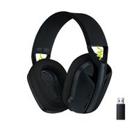 Cascos telefónicos inalámbricos para juegos Logitech Gaming G435 LIGHTSPEED - negro, auriculares over-ear ligeros, micrófonos integrados, batería recargable 18h
