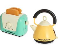 Casdon 65150 Morphy Richards - Tostadora y hervidor Interactivo de Juguete para niños a Partir de 3 años, se ve como lo Real para una diversión sin Fin, Verde Azulado y Amarillo, Mediano