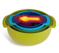 Casdon Joseph Joseph Nest | Colorido Set de preparación de Alimentos para niños a Partir de 3 años | ¡Incluye 9 Utensilios de Diferentes tamaños!
