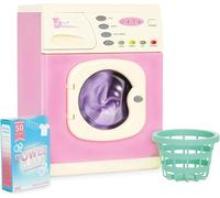 Casdon Juguete Lavadora electrónica Rosa para niños luz/Sonido