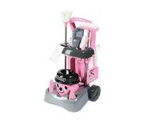 Casdon Juguetes Henry & Hetty - Carrito de Limpieza Hetty Deluxe - Set Rosa Inspirado en Hetty con Aspiradora Manual Funcional - Carrito de Limpieza para Niños con Accesorios - Edad: 3+ años