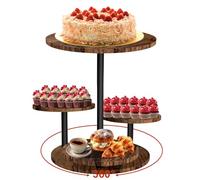 CASDUCT Cupcake Woods Floor, expositor giratorio de 360° para cupcakes de 4 pisos con forma de flor, que puede utilizarse como frutero o bandeja, fácil de montar para fiestas, bodas y festivales