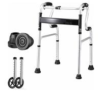 Case Andador con Andador para Personas Mayores discapacitadas, Ayuda para Caminar de Altura Ajustable para Personas Bajas, Medias y Altas, Ligero, Plegable y con Carga de 180 kg