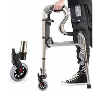 Case Andador con Andador Vertical con Respaldo y Asiento Acolchado, Ayuda para Caminar de pie Extra Ancha para Personas Mayores Altas, Adultos y discapacitados