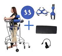 Case Andador de rehabilitación para ancianos, ayuda para caminar, entrenamiento de extremidades inferiores para adultos, plegable, altura ajustable, equipo de rehabilitación estrella de luz