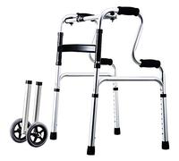 Case Andador Plegable para Personas Mayores con Ruedas Delanteras Aluminio, con 2 Ruedas, para Adultos - Andador Plegable Ajustable, Ligero, Portátil, Compacto para Ancianos, Ayuda para Movilidad