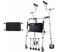 Case Andador Vertical Ajustable para Personas Mayores, Personas Altas, Mujeres y Hombres - Andador con Andador Plegable portátil para Adultos con Soporte axilar, Carga 180 kg, Aluminio