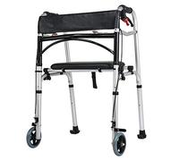 Case Andadores con Marco para Caminar para Personas Mayores con Freno de Mano Andador Plegable para Ancianos Ruedas Equipadas con Asistencia para Caminar Ajustable Equipadas para Movilidad Limitada c