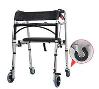 Case Andadores con Marco para Caminar para Personas Mayores con Freno de Mano Andador Plegable para Ancianos Ruedas Equipadas con Asistencia para Caminar Ajustable Equipadas para Movilidad Limitada c