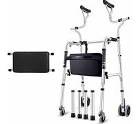 Case - Andadores de pie con reposabrazos axilar, andador ligero para ancianos y adultos, ayuda ajustable para discapacitados, movilidad limitada, estrella de luz