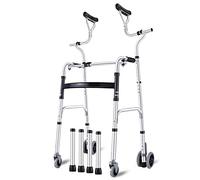 Case - Andadores plegables para personas mayores, altura ajustable con almohadilla para reposabrazos para movilidad reducida, ayuda para caminar, herramienta de entrenamiento, estrella de luz