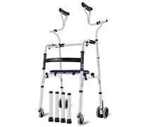 Case - Andadores plegables para personas mayores, altura ajustable con almohadilla para reposabrazos para movilidad reducida, ayuda para caminar, herramienta de entrenamiento, estrella de luz