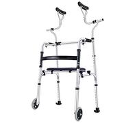 Case - Andadores plegables para personas mayores, altura ajustable con almohadilla para reposabrazos para movilidad reducida, ayuda para caminar, herramienta de entrenamiento, estrella de luz