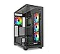 Case atx curve glass panel,2x u3, 1x type-c,trrs (elite shark ca500 bl