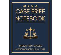 Case Brief Notebook: Mega 150+ Templates for Case Brief Notetaking for Law School Students with additional Planner, To Do Lists & more