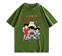 Case Closed Anime Camiseta Detective Conan Conan Edogawa tee Casual Cuello Redondo Manga Corta Sudadera Tops