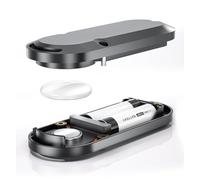 Case de batería extendida de Vida de 10 años para Airtag, Soporte Impermeable para la Etiqueta de Aire Utiliza baterías AA: 14 Veces más de Capacidad Que CR2032, 3 soluciones de Montaje, 1 Paquete