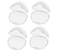 Case de chupete de 4 piezas, soporte de chupete transparente portátil portátil a prueba de polvo, caja de bebé reutilizable práctica a prueba de fugas de BPA para viajar y hogar.