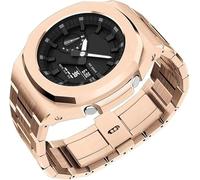 Case de cubierta de reloj de acero inoxidable premium con correa de reloj, para Ga2100 Watch Men Modification Modification Decory Decoration Accessories, para GA2100