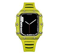 Case de fibra de carbono para la modificación de la banda 7 45 mm 44 mm 41 mm Kit de modificación de correa de goma de bisel de cerámica para la serie iwatch 6 SE 5