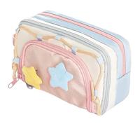 Case de lápiz - 8.27x4.33 pulgadas linda bolsa de lápiz con cremallera para niños, soporte de pluma estética con múltiples compartimentos, suministro escolar para estudiantes Art Class Drawing Aroom C