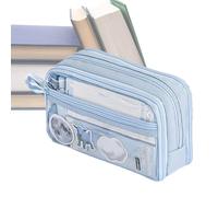 Case de lápiz: bolsa de lápiz emergente, bolsita con cremallera | Organizador de papelería estética, lindo soporte de lápiz escolar, almacenamiento de escritura moderna, organizador de lápiz portátil,