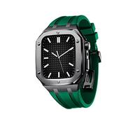 Case de metal para 8 45 mm Correa de silicio protector para iWatch 7 6 5 4 SE 44 mm Cubierta protectora completa de hombres con herramientas